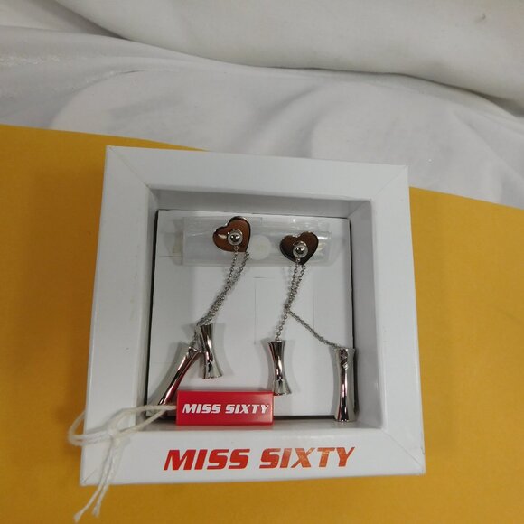 Ladies - Miss Sixty Sterling Silver Earrings - Picture 2 of 3